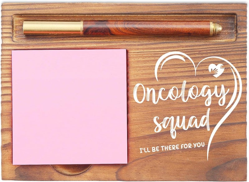 EFFJNSG Oncology Squad Desk Organizer, Inspirational Sticky Note Holder, I'll Be There for You, Gifts for Oncology Caregivers, Cancer Support Workers, and Medical Professionals EDP131 - Image 1